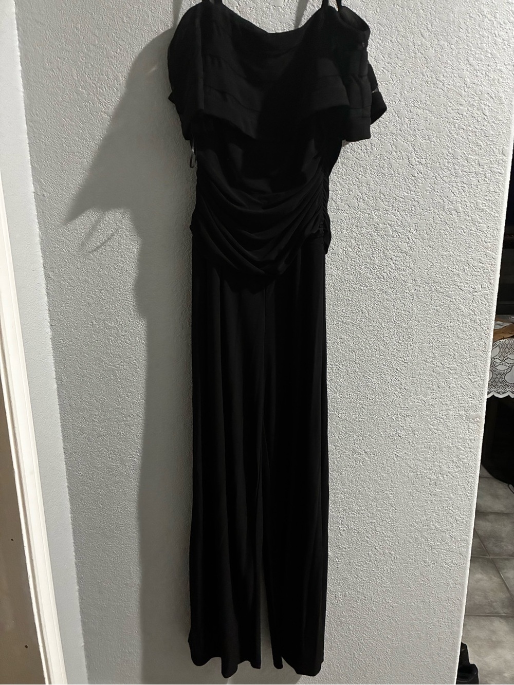 ASOS Black Maxi Off-Shoulder Evening Dress